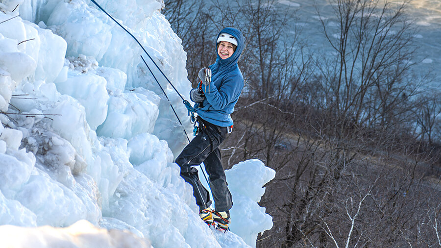 big river climbing guides kenz hack winona ice fest 2025b minnesota climb