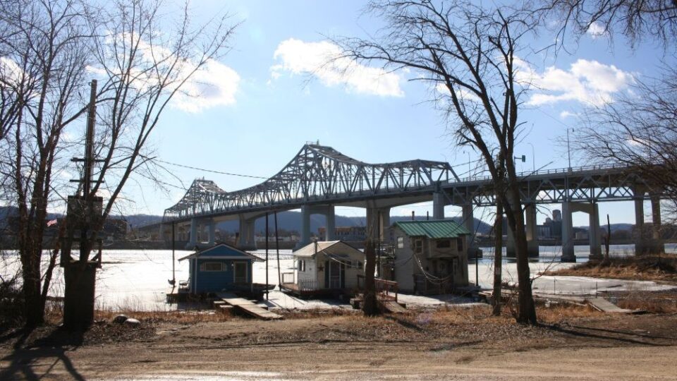 boathouses and bridge