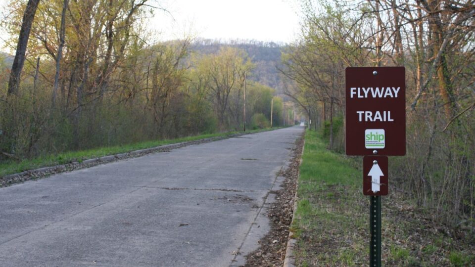 flyway trail sign bike path birding