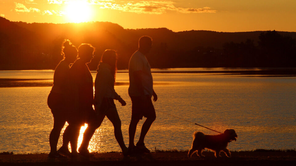 lake park path sunset walk winona minnesota mary farrell